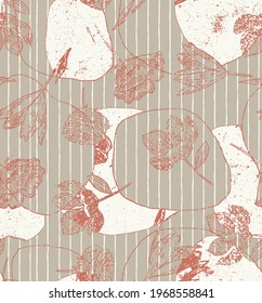 Ethnic floral and damasks patterns seamless patchwork  of beautiful boho style background . fashionable digital print pattern design 