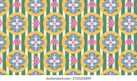 Fondos de patrones decorativos florales étnicos. Fondos decorativos sin fisuras que combinan geometría y Elementos florales para diseño de impresión, Web y proyectos creativos.