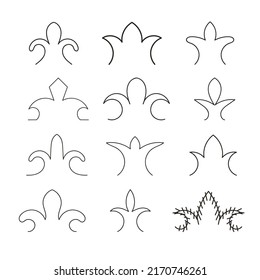 ethnic  floral design elements vector   illustration set
