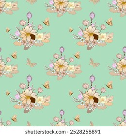 Ethnic floral designs, clothing, batik, knitted clothing, embroidery.