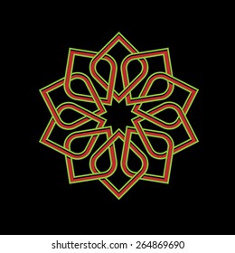 Ethnic floral element for design. Vector EPS10 