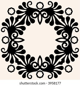 ethnic floral frame