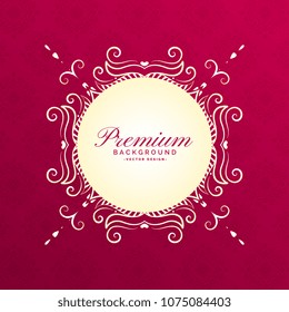 ethnic floral frame with text space