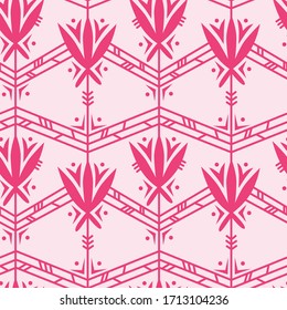 Ethnic floral pattern. Ideal for background, wallpaper, textile, backdrop, wrapping paper. Pattern design.