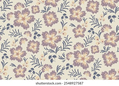 Ethnic Floral pattern paisley embroidery on white background. Ikat flower motif vintage oriental seamless pattern traditional. Aztec style abstract vector illustration vintage 