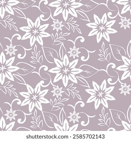 Ethnic Floral pattern paisley embroidery on white background. Ikat flower motif vintage oriental seamless pattern traditional.