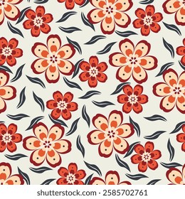 Ethnic Floral pattern paisley embroidery on white background. Ikat flower motif vintage oriental seamless pattern traditional.