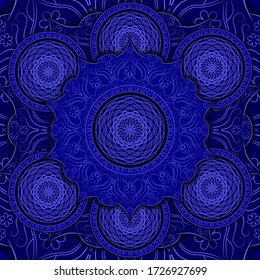 Ethnic floral pattern with vintage mandala elements for meditation, yoga, Tattoo, henna, etc.