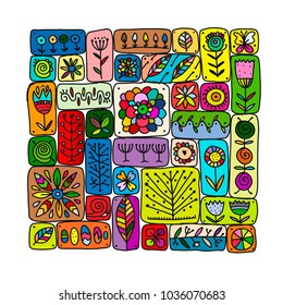 Ethnic floral pattern for your design