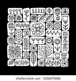 Ethnic floral pattern for your design