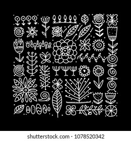 Ethnic floral pattern for your design