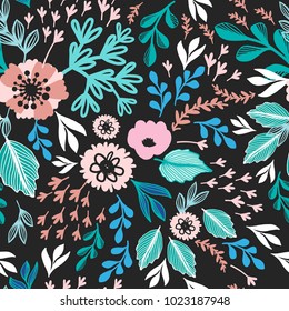 Ethnic Floral Seamless Pattern 