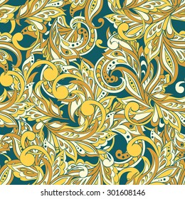 ethnic floral seamless pattern