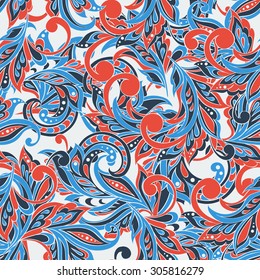 ethnic floral seamless pattern