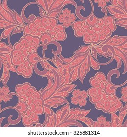 ethnic floral seamless pattern