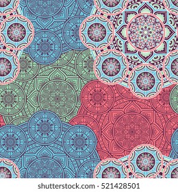 Ethnic floral seamless pattern
