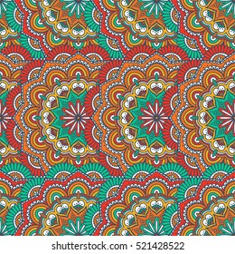 Ethnic floral seamless pattern