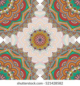 Ethnic floral seamless pattern