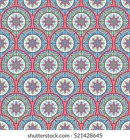 Ethnic floral seamless pattern