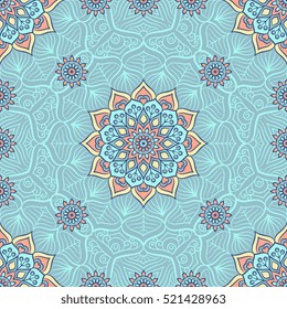 Ethnic floral seamless pattern