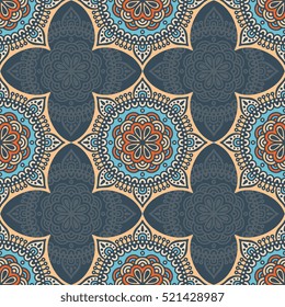 Ethnic floral seamless pattern
