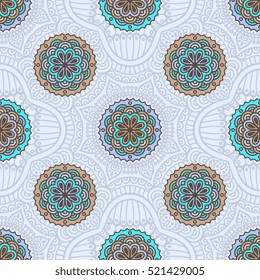 Ethnic floral seamless pattern