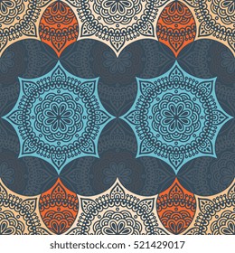Ethnic floral seamless pattern