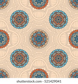 Ethnic floral seamless pattern