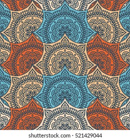 Ethnic floral seamless pattern