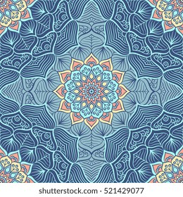 Ethnic floral seamless pattern