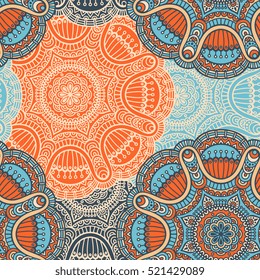 Ethnic floral seamless pattern