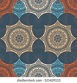 Ethnic floral seamless pattern