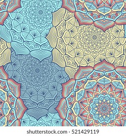 Ethnic floral seamless pattern