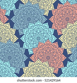 Ethnic floral seamless pattern