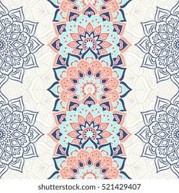 Ethnic floral seamless pattern