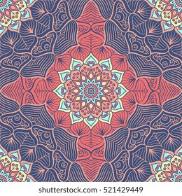 Ethnic floral seamless pattern