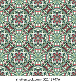 Ethnic floral seamless pattern
