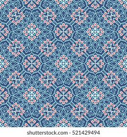Ethnic floral seamless pattern