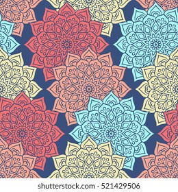 Ethnic floral seamless pattern