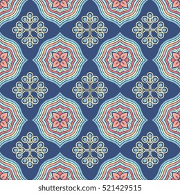 Ethnic floral seamless pattern