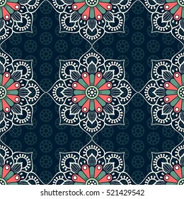 Ethnic floral seamless pattern
