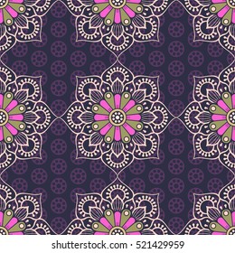 Ethnic floral seamless pattern