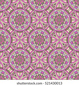 Ethnic floral seamless pattern