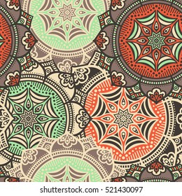 Ethnic floral seamless pattern