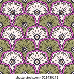 Ethnic floral seamless pattern
