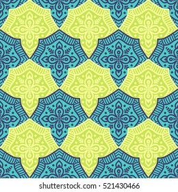 Ethnic floral seamless pattern