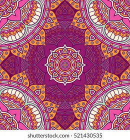 Ethnic floral seamless pattern