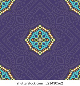 Ethnic floral seamless pattern