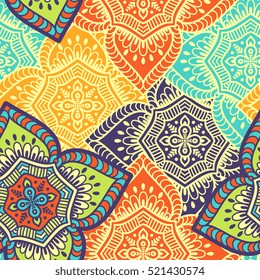 Ethnic floral seamless pattern