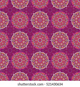 Ethnic floral seamless pattern